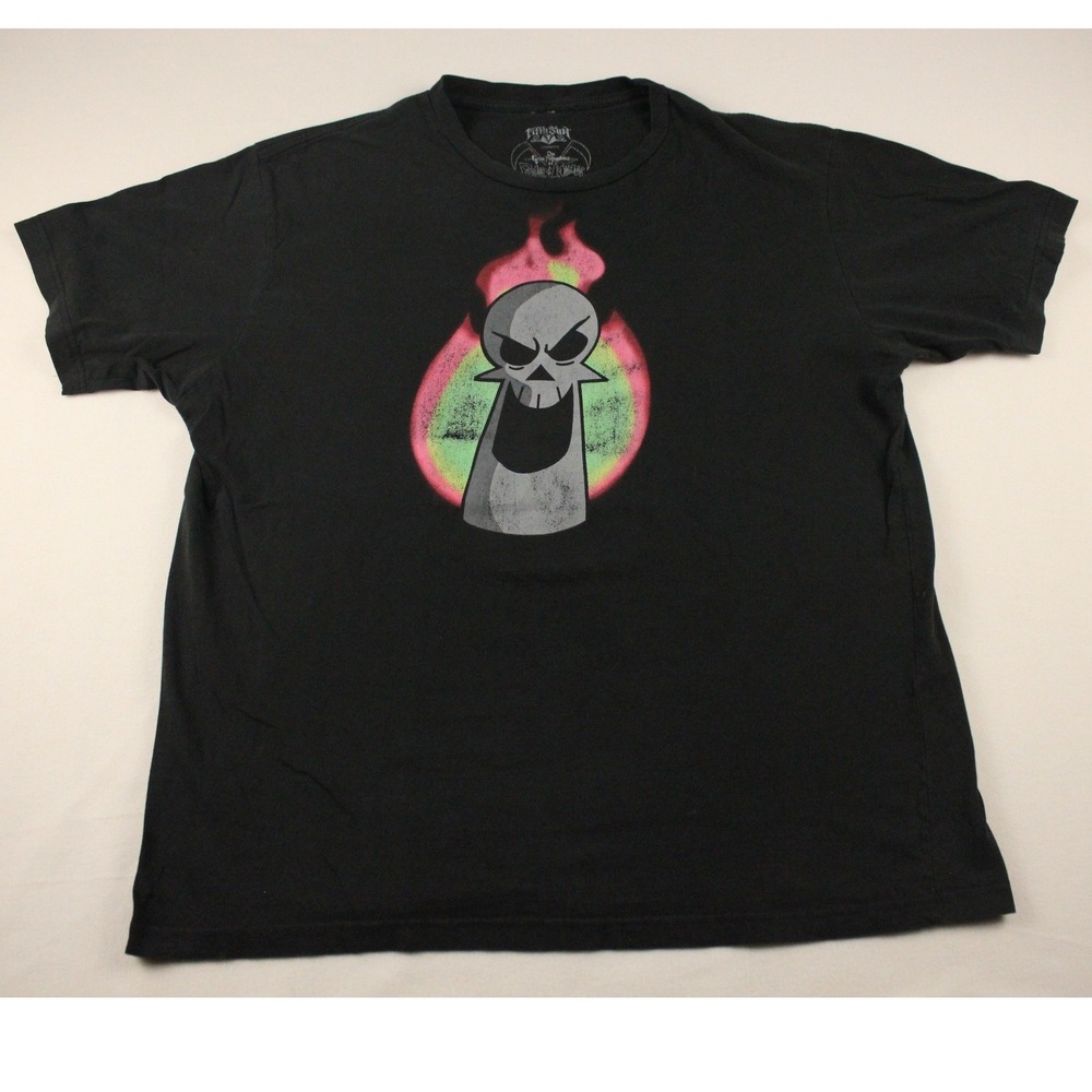 Billy & Mandy Grim Adventures T Shirt Mens XL Black Cartoon Network Skull